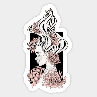 Chrysanthemum smile night Sticker